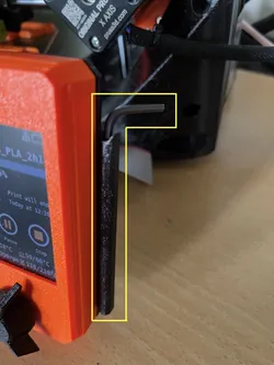 Prusa Mini Back Cover with Hex key holder - compatible with org screws