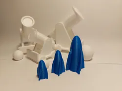Rocket projectile for Print-In-Place Working Cannon