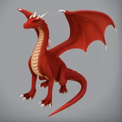 Sculptures & Artworks STL Descărcare - Red Dragon Legendary Fire Dragon Figurine Fantasy Beast - DiErModels