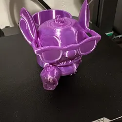 Stitch pencil holder with glasses