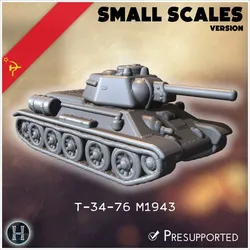 T-34-76 M1943 (small scales version) - Soviet army WW2 Second World East front Ostfront RPG Mini Hobby