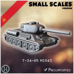 T-34-85 M1943 (small scales version) - Soviet army WW2 Second World East front Ostfront RPG Mini Hobby
