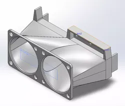 Tesla K10 K20 and K40 duct for 2x 40x40xXX fan 3D print model 3D print model
