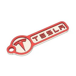 Tesla Logo Keychain