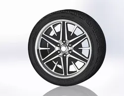 Wheels Schott Splitter 22inch for your scale model 3D print model