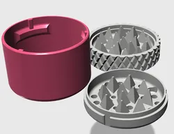 XL herb grinder with container