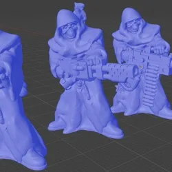 Aggresively armed robed cultists