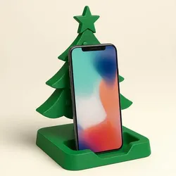 Christmas Tree Phone Stand | 3D Printable Holiday Decor