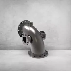 Elbow with Flanges 3D print model