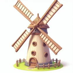 Fairytale Windmill Haven – 3D Printable OBJ Model