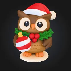 Festive Christmas Owl