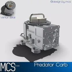 Predator Carburetor highly detailed 3D print model