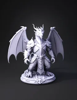 Prompt Create a premium dragon king character Fusion of a medieval k