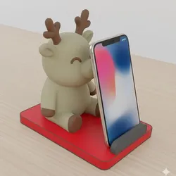 Reindeer Phone Stand | Cute Christmas 2025 3D Print Gift Idea