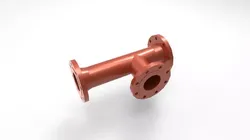 tee fitting with flange 3D print model