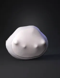 white soft capsule with smooth rounded surface and small bump feature