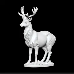 deer sculpture - elegant animal statue - woodland decor - graceful deer figurine - nature inspired ornament