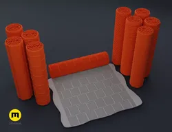 DnD terrain rollers Metal walls 3D print model