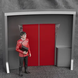 Left Turbolift Door - U.S.S. Enterprise NCC-1701-A Main Bridge - Star Trek VI The Undiscovered Country