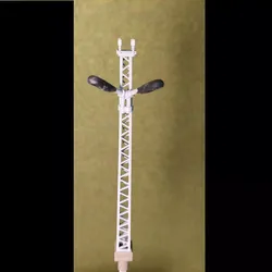 Openwork electric pole with two 60 degree lamps 1-87 resin 3D print model