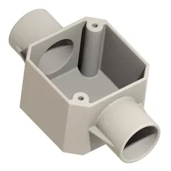 Premium Two Way Junction Box 3D print model