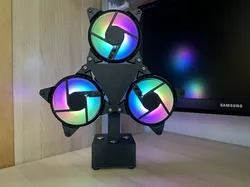 3 x 120mm Arduino controlled RGB LED fan holder