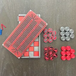 Board Games & Card Games STL Descărcare - Cribbage, chess, and checkers travel set - Tesavis