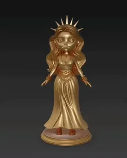 Characters & Creatures STL Download - Golden Queenby Nightmoon