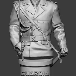 CIVIL GUARD BUST WITH SABER