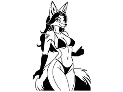 Fox Girl stencil
