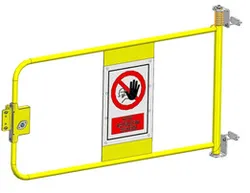 Self closing safety door with lock