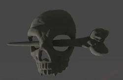 Vampire skull hair pin