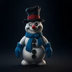 Cheerful Snowman Figurine | 3D Printable Winter Decoration | Festive Christmas Snowman Statue with Hat, Scarf & Gloves | Holiday Home Decor