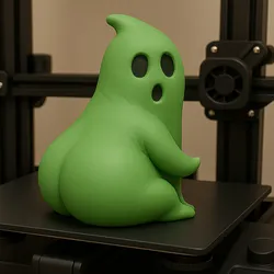 Cute Ghost Figurine – Funny Chubby Ghost 3D Print Model