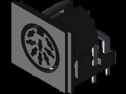 DIN 8 262° (Full Size 13.2MM) Female Plug Connector 90° Panel PCB