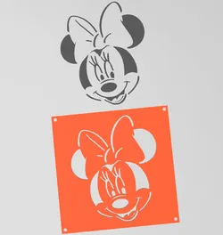 Disney characters stencil - Minnie