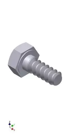 Hex Head Metric 4x10mm 3D print model