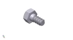 Hex Head Metric 8 x15mm 3D print model