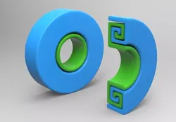 Nonseparable labyrinth seal 3D print model