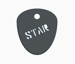 PICK STAR 1  1mm 3D print model