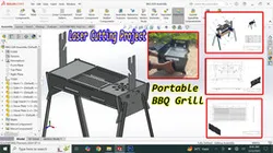 Portable BBQ Laser cut Ready SolidWorks File