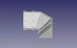 scifi trench system 90 degrees inner turn 3D print model
