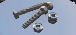 Screw and Bolt 3D Printable 3D print model