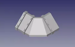 trench system 90 degrees outter turn 3D print model