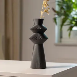 Vase KIRA - Geometric Vase with Ribbed Texture