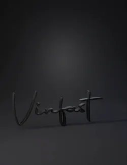 Vinfast logo in handwritten script featuring bold flowing lines