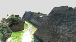 Walls of Caesarea's Crusader-era city Israel