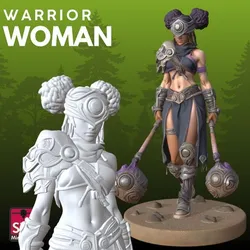 Warrior Woman STL – Fantasy 3D Model
