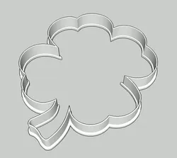 4 Leaf Clover Cookie and Fondant Outline Cutter 3D print model