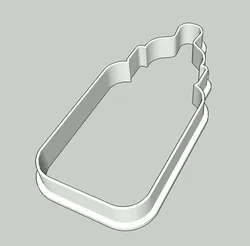 Baby Bottle Outline Cookie Cutter 3D print model